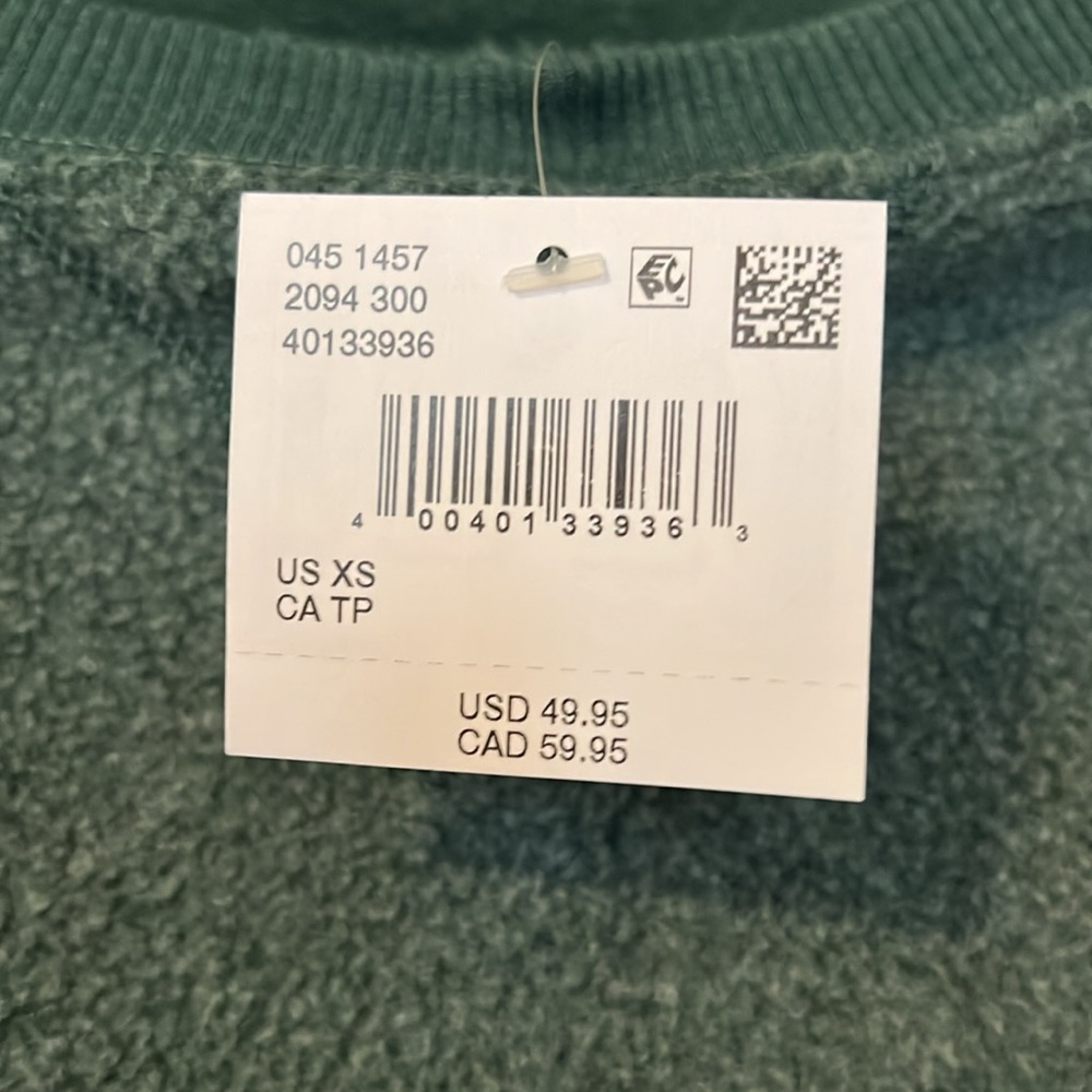 Women's Green Oversized Sweatshirt - Picture 3 of 3